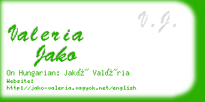 valeria jako business card